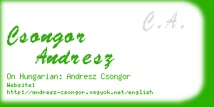 csongor andresz business card